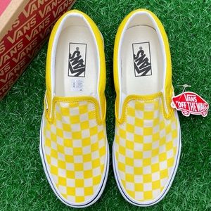 Vans Classic Slip On Checkerboard Yellow